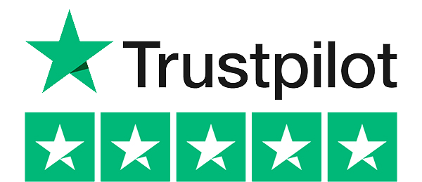 Trustpilot logo showing we have got 5 star ratings