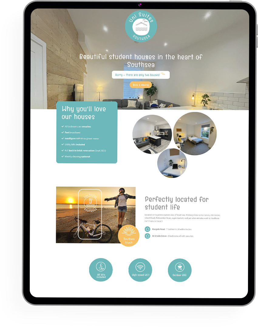 website ipad mockup