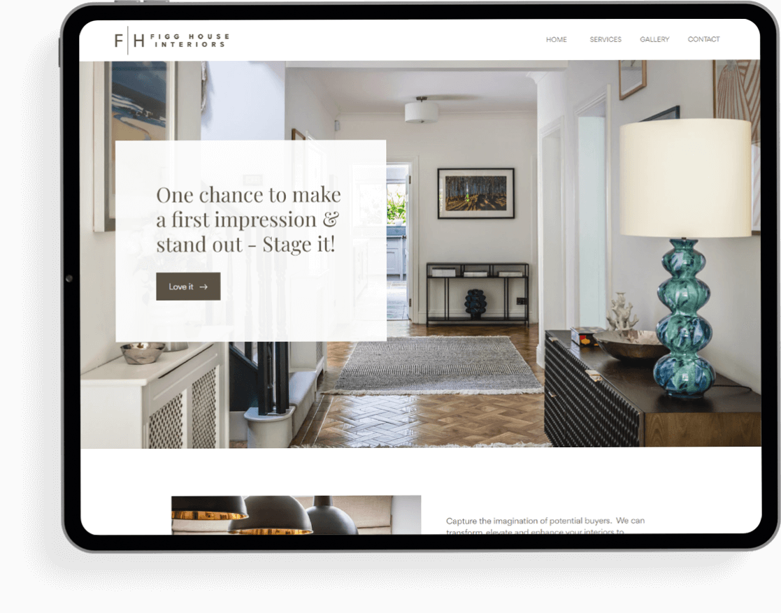 Figg House Interiors​ ipad mockup