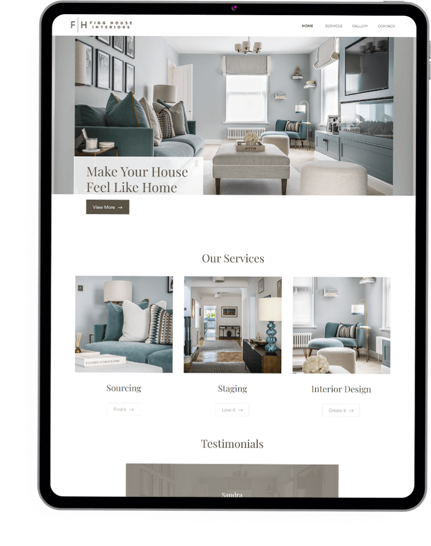 Figg House Interiors​ ipad mockup