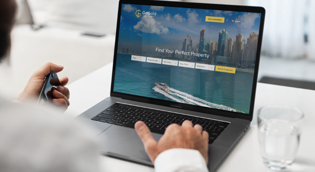 Search Feature on GoGold Real Estate website