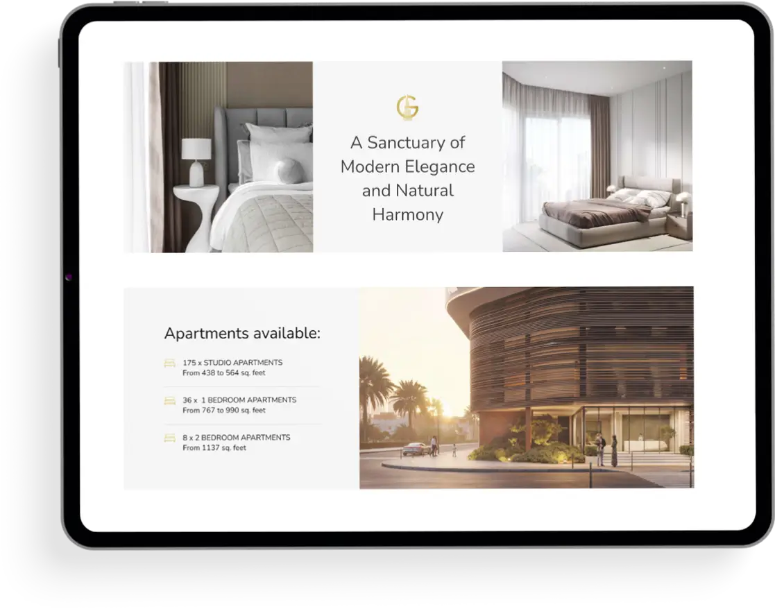 Estate Agent Web Design - Ipad